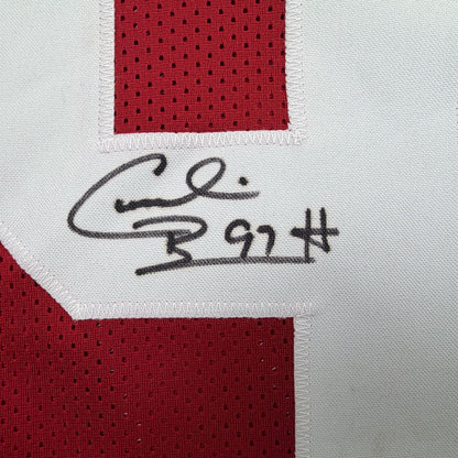 Autographed/Signed Cornelius Bennett Arizona Red Football Jersey Beckett BAS COA