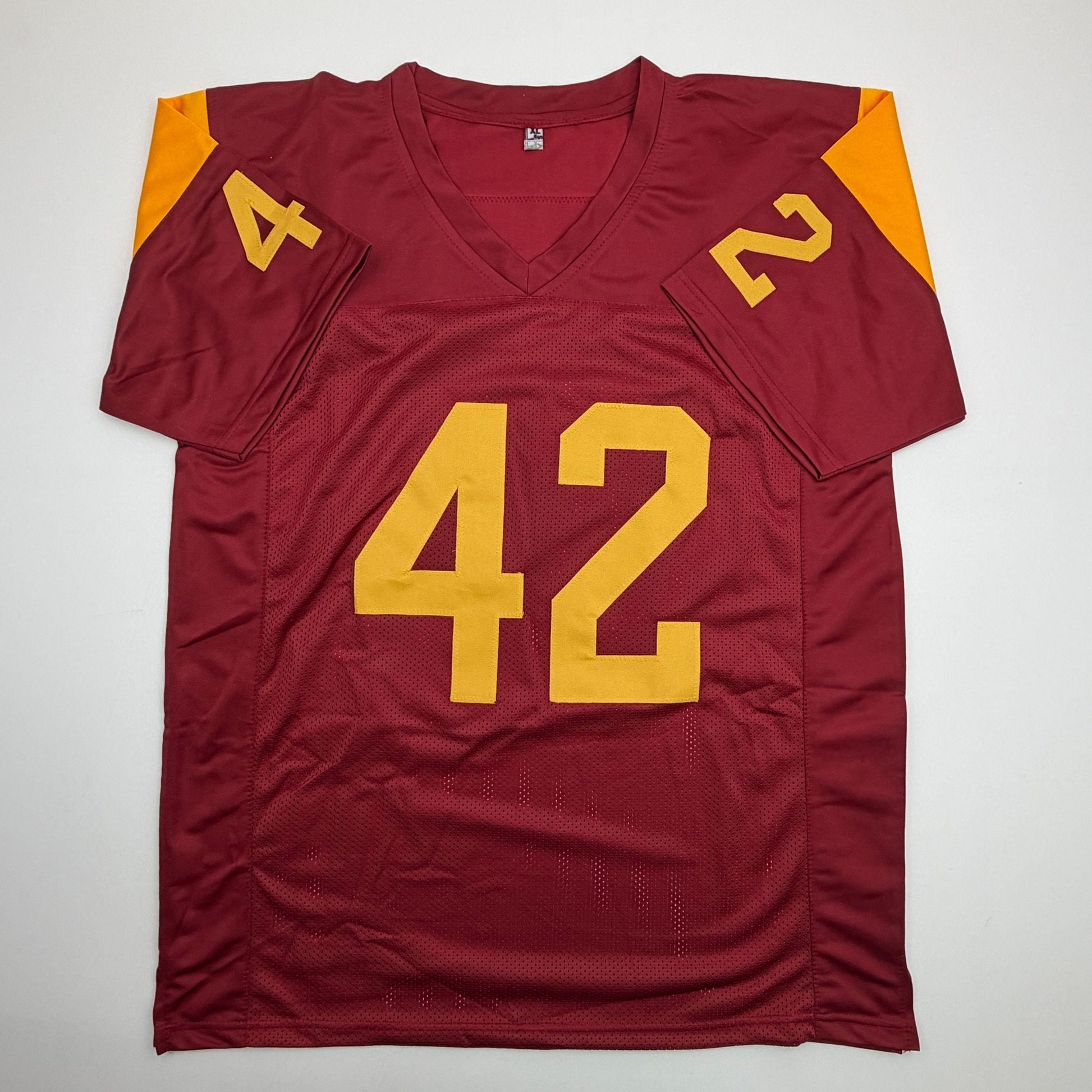 Autographed/Signed Uchenna Nwosu USC Southern Cal Red College Football Jersey Beckett BAS COA