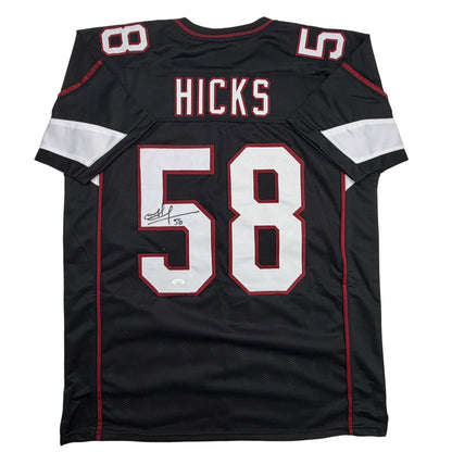 Autographed/Signed Jordan Hicks Arizona Black Football Jersey JSA COA