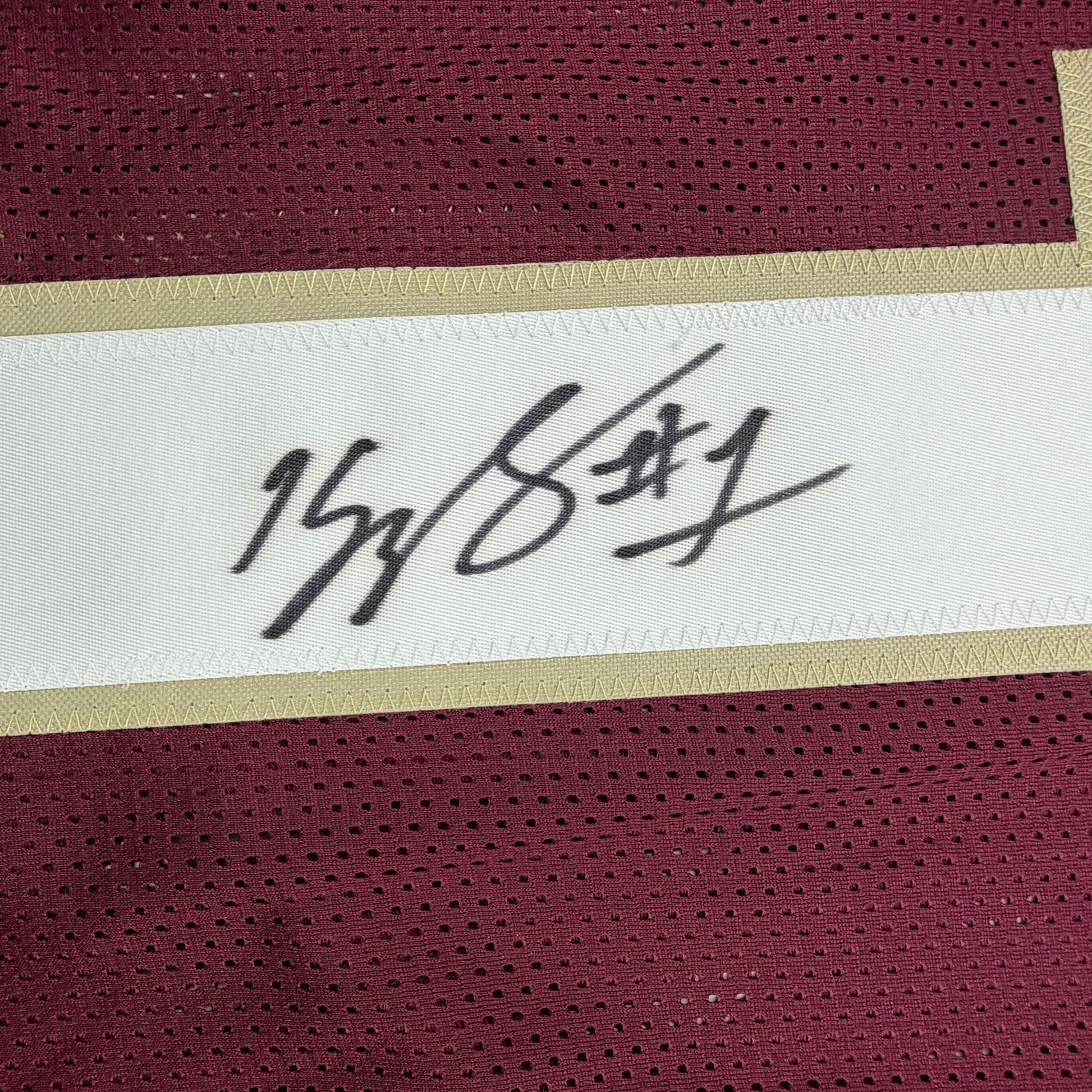 Autographed/Signed Kelvin Benjamin Florida State FSU Maroon College Football Jersey Beckett BAS COA