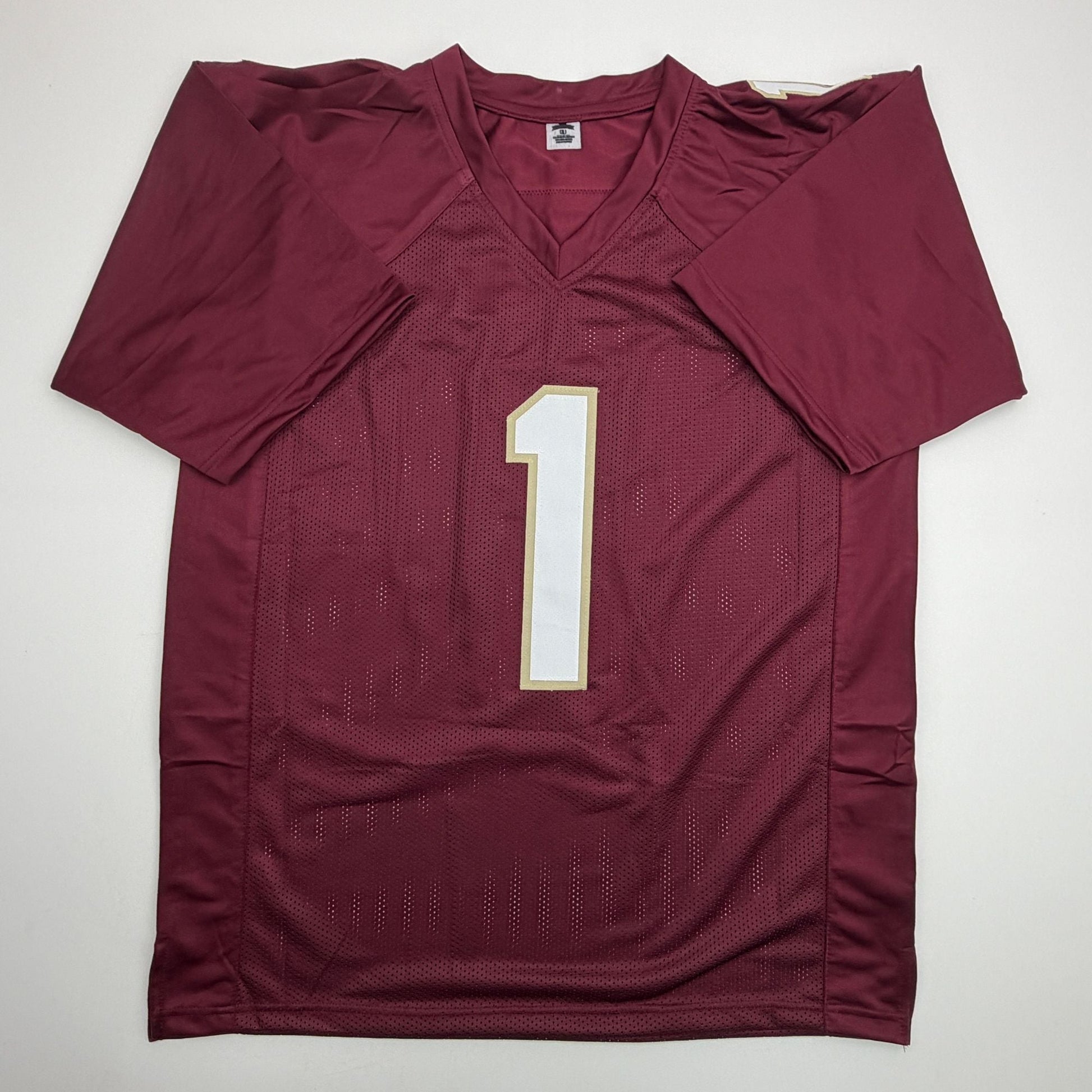 Autographed/Signed Kelvin Benjamin Florida State FSU Maroon College Football Jersey Beckett BAS COA