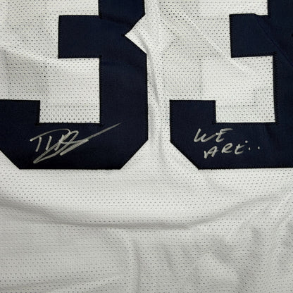 Autographed/Signed Dani Dennis-Sutton Penn State White College Football Jersey JSA COA