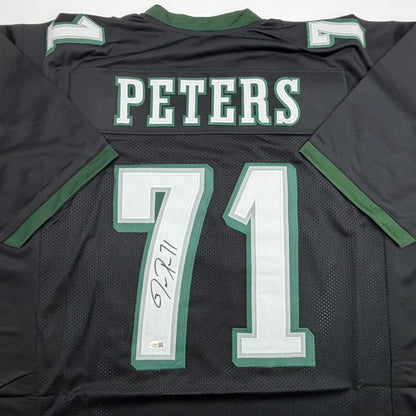 Autographed/Signed Jason Peters Philadelphia Black Football Jersey JSA COA