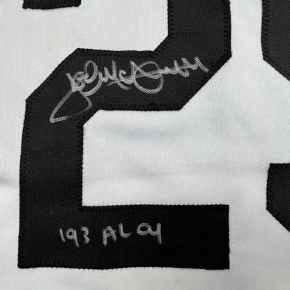Autographed/Signed Jack McDowell Chicago White Retro Baseball Jersey Beckett BAS COA