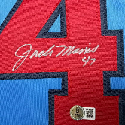 Autographed/Signed Jack Morris Minnesota Blue Baseball Jersey Beckett BAS COA