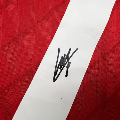 Autographed/Signed Luis Suarez Liverpool Red Soccer Futbol Jersey Beckett BAS COA