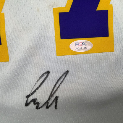 Autographed/Signed Luka Doncic Los Angeles Lakers White Authentic Basketball Jersey PSA/DNA COA