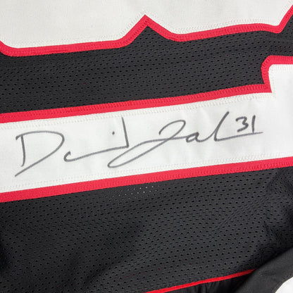 Autographed/Signed David Johnson Arizona Black Football Jersey Beckett BAS COA