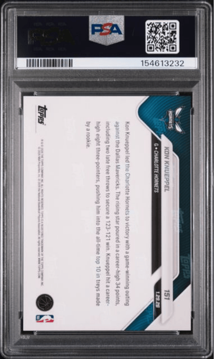 Graded 2025 Topps Now Kon Knueppel #151 Rookie RC Basketball Card PSA 10 Gem Mint