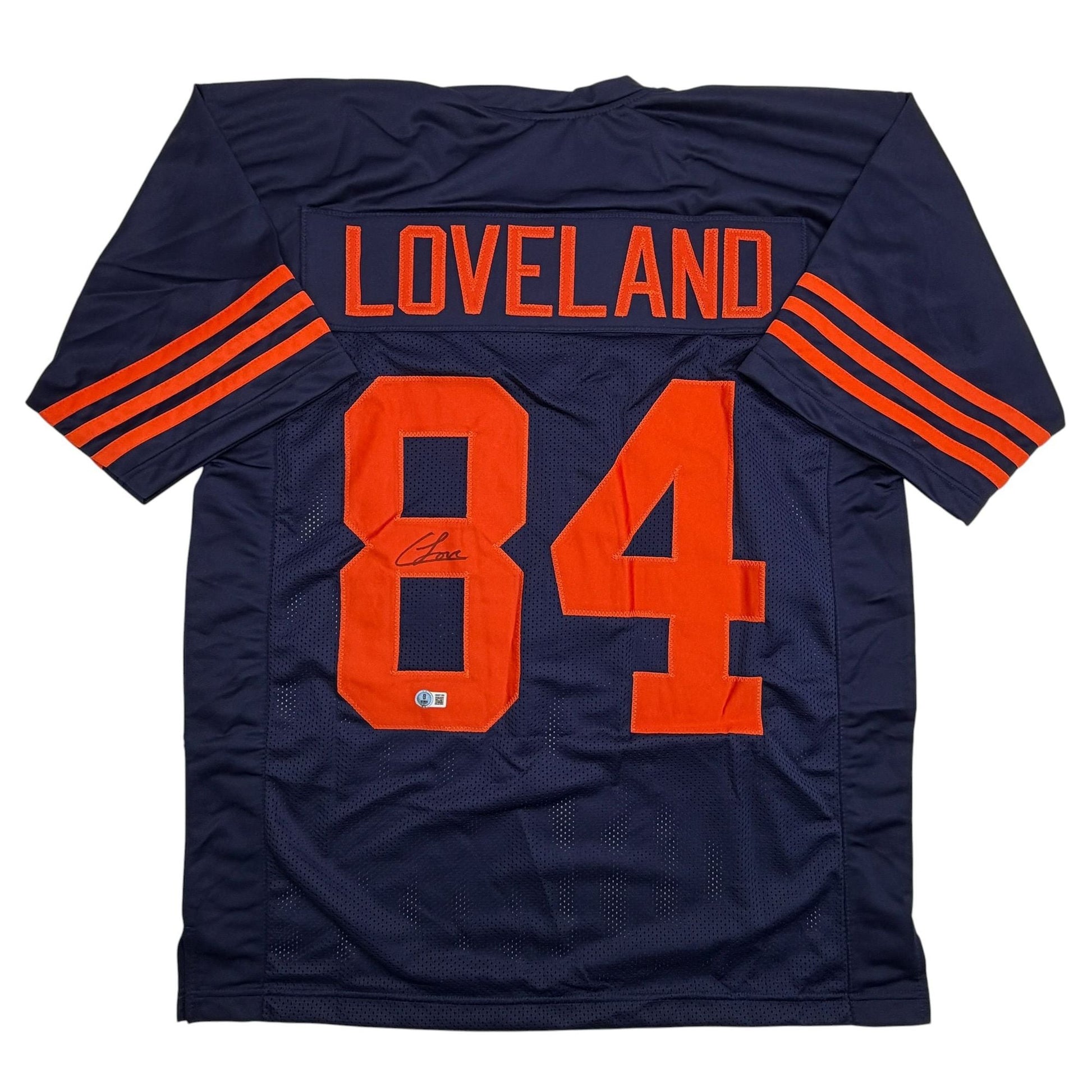Autographed/Signed Colston Loveland Chicago Color Rush Football Jersey Beckett BAS COA