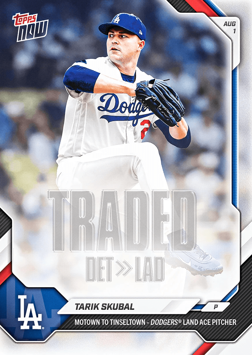 2026 Topps Now Tarik Skubal #510 Motown to Tinseltown - Dodgers Land Ace Pitcher Los Angeles Dodgers Baseball Card