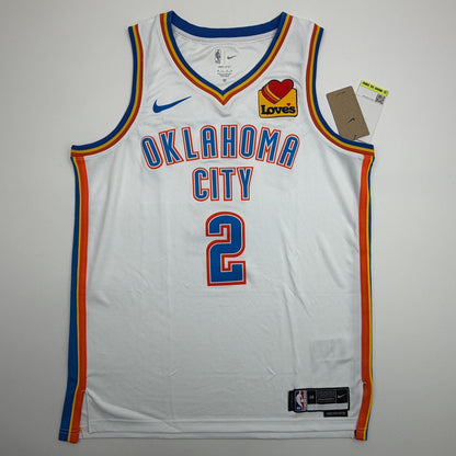 Autographed/Signed Shai Gilgeous-Alexander SGA Oklahoma City OKC Thunder White Authentic Basketball Jersey JSA COA