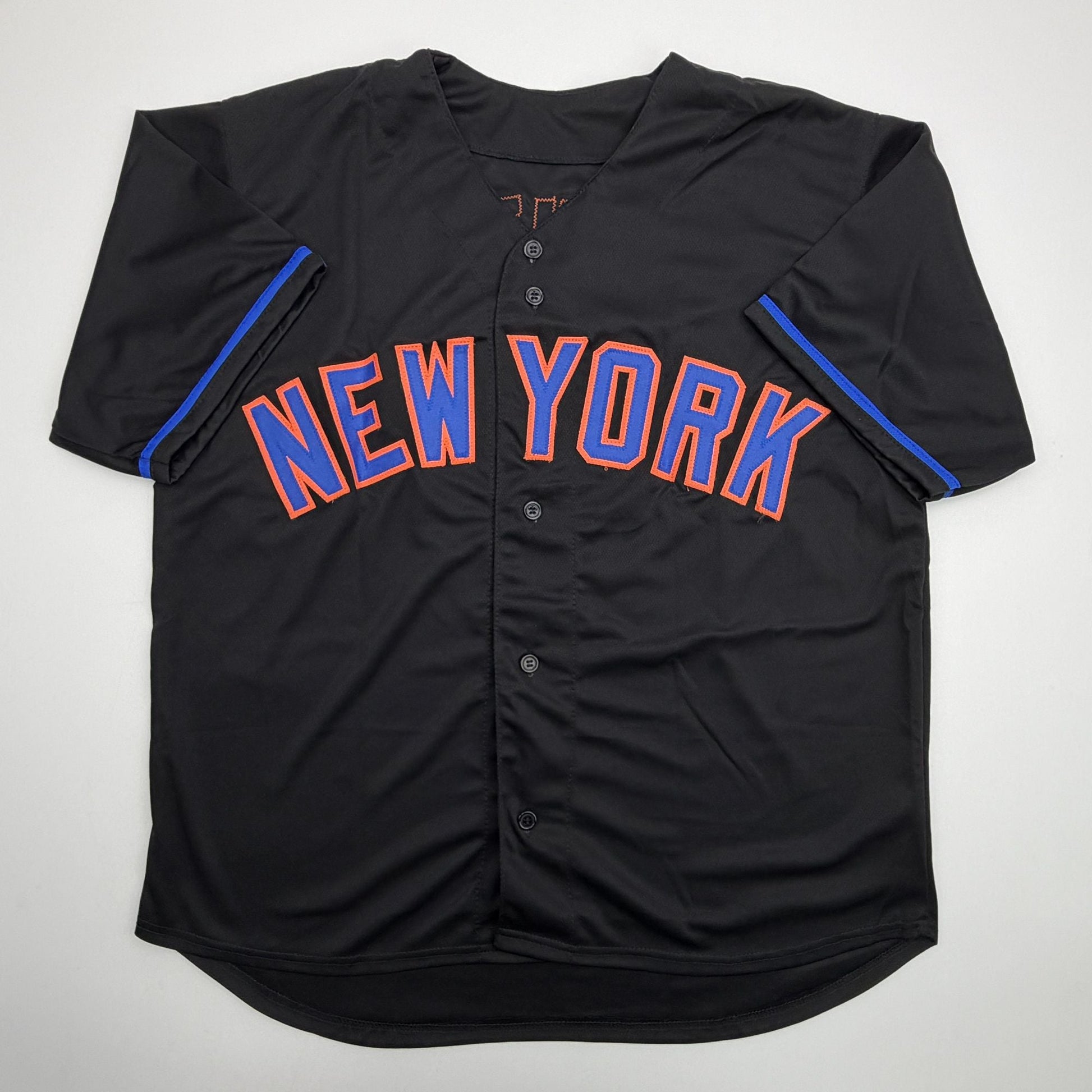 Autographed/Signed Mark Vientos New York Black Baseball Jersey Beckett BAS COA