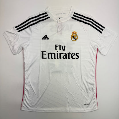 Autographed/Signed James Rodriguez Real Madrid White Soccer Futbol Jersey Beckett BAS COA