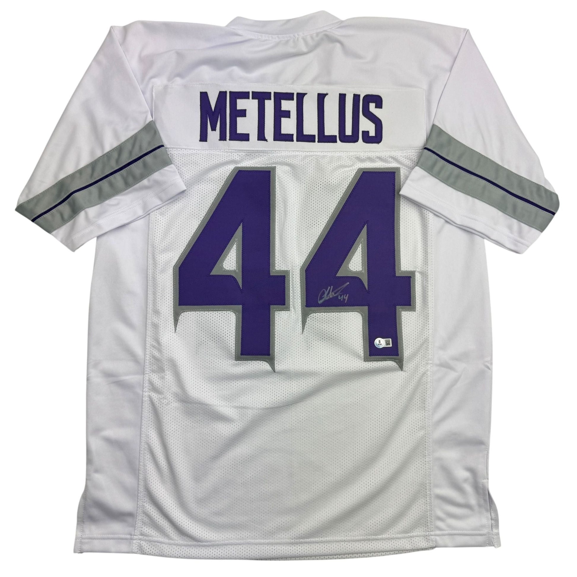 Autographed/Signed Josh Metellus Minnesota White Alternate Football Jersey Beckett BAS COA