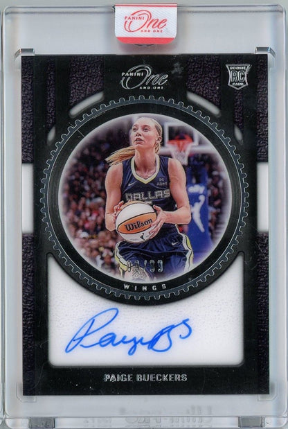 2025 Panini One and One WNBA Paige Bueckers #SSPB Auto /99 Rookie RC Basketball Card