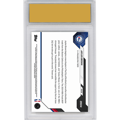 Graded 2026 Topps Now Jaylen Brown #OS04 Superstar Acquisition Introduced by Sixers Philadelphia 76ers Basketball Card HOFSM 10 Gem Mint