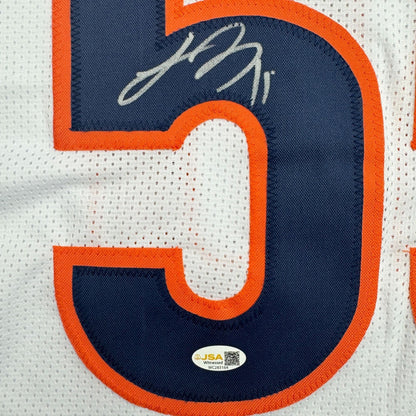 Autographed/Signed Lance Briggs Chicago White Football Jersey JSA COA