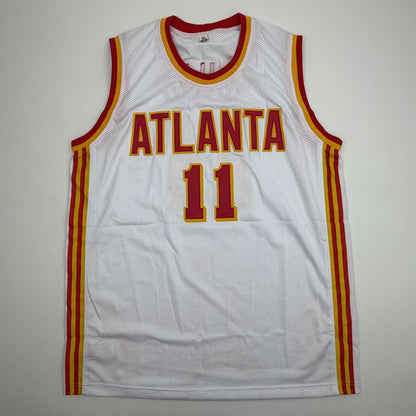 Autographed/Signed Trae Young Ice Trae Atlanta White Basketball Jersey Beckett BAS COA