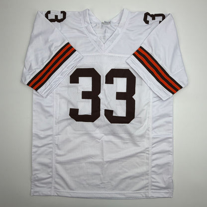 Autographed/Signed Trent Richardson Cleveland White Football Jersey JSA COA