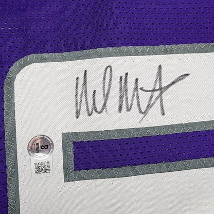 Framed Autographed/Signed Malik Monk 35x39 Sacramento Purple Basketball Jersey Beckett BAS COA