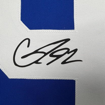 Facsimile Autographed Gavin McKenna Toronto Blue Reprint Laser Auto Hockey Jersey Size Men's XL