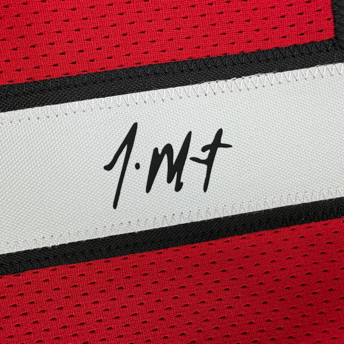 Facsimile Autographed Ja Morant Portland Red Reprint Laser Auto Basketball Jersey Size Men's XL