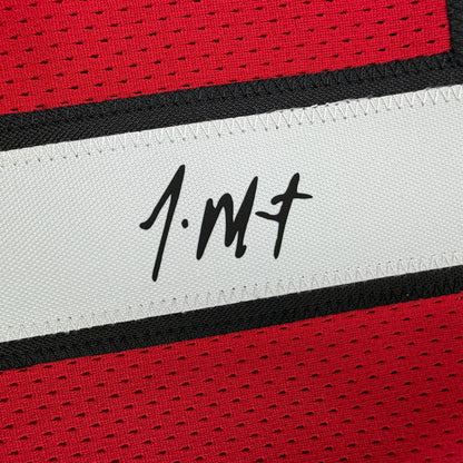 Facsimile Autographed Ja Morant Portland Red Reprint Laser Auto Basketball Jersey Size Men's XL