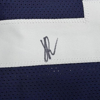 Framed Autographed/Signed Jaylen Reed 35x39 Penn State Blue College Football Jersey JSA COA