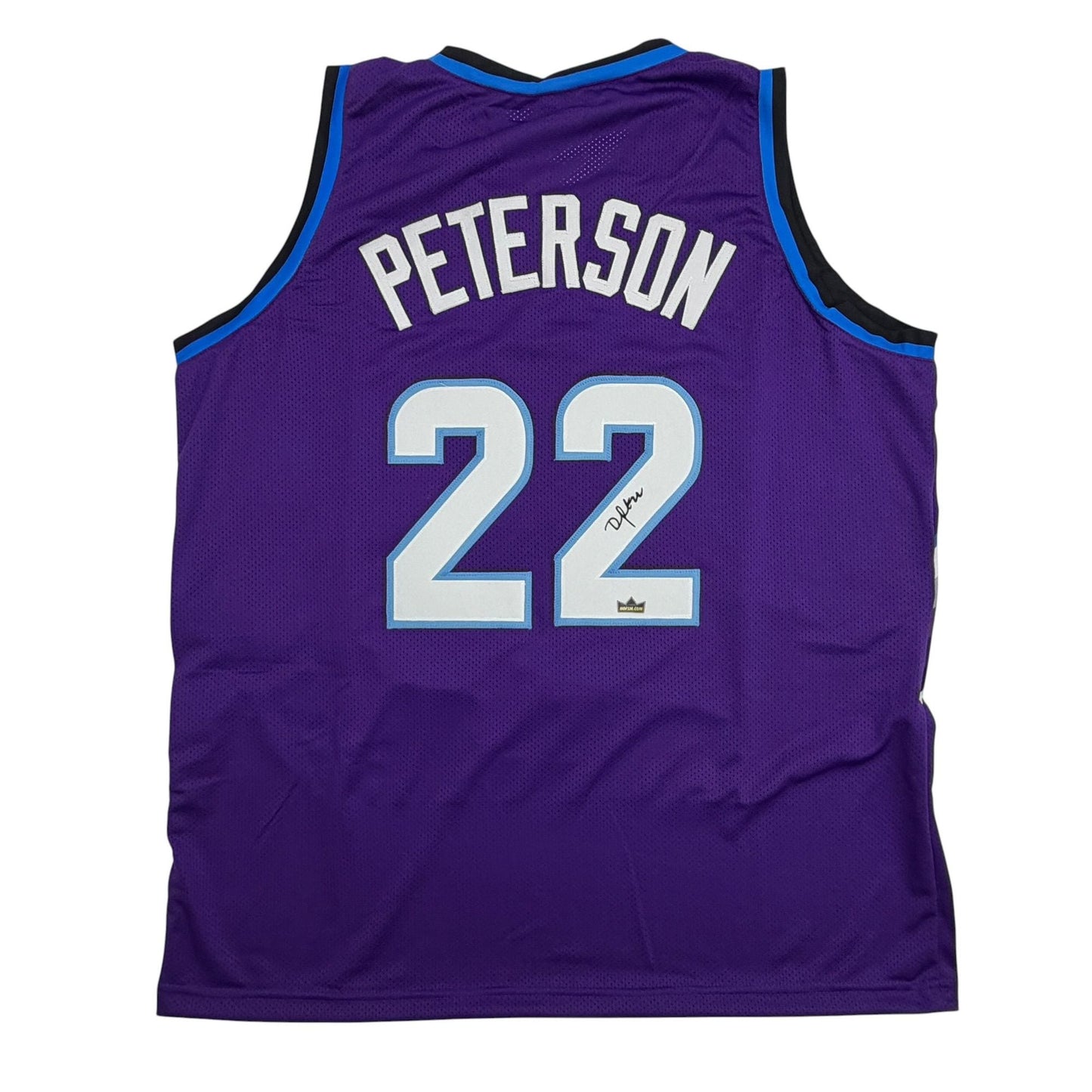 Facsimile Autographed Darryn Peterson Utah Purple Reprint Laser Auto Basketball Jersey Size Men's XL