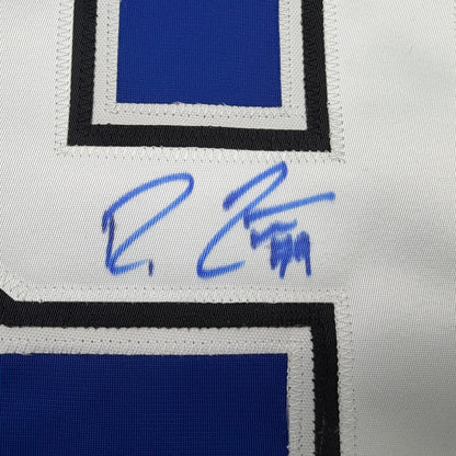 Autographed/Signed Ross Colton Tampa Bay Blue Hockey Jersey Beckett BAS COA