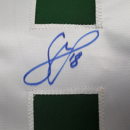 Autographed/Signed Sam Steel Dallas Green Hockey Jersey Beckett BAS COA
