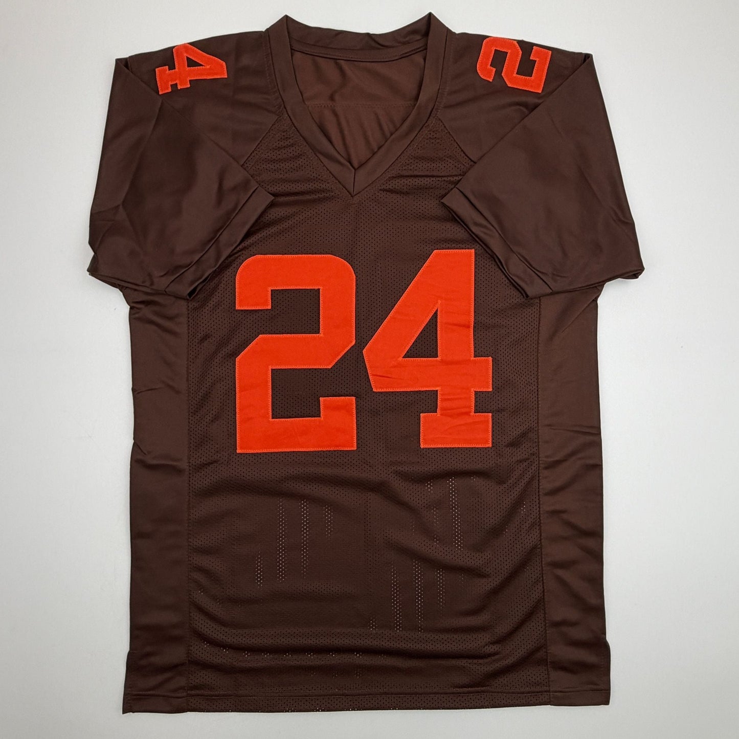 Autographed/Signed Nick Chubb Cleveland Color Rush Football Jersey Beckett BAS COA