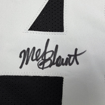 Autographed/Signed Mel Blount Pittsburgh Black Football Jersey Beckett BAS COA