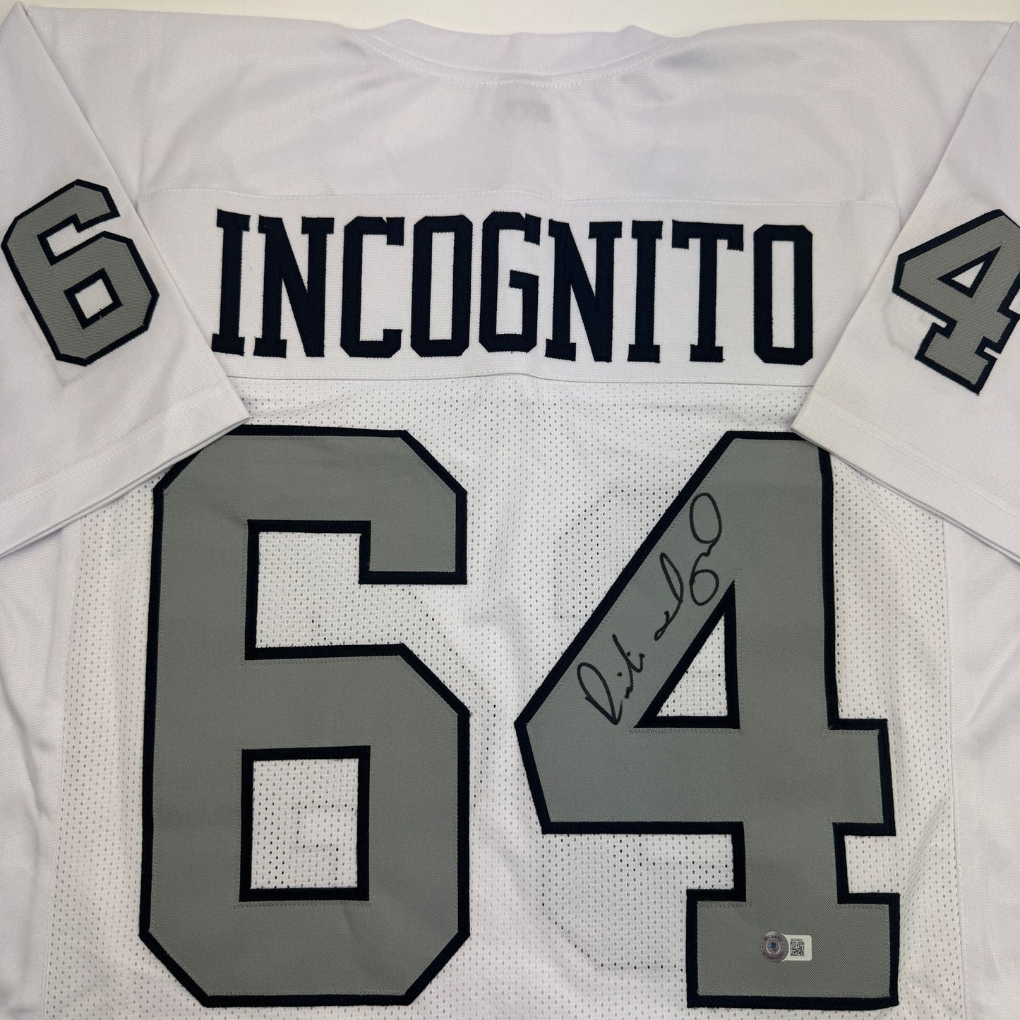 Autographed/Signed Richie Incognito Las Vegas Oakland Color Rush Football Jersey Beckett BAS COA
