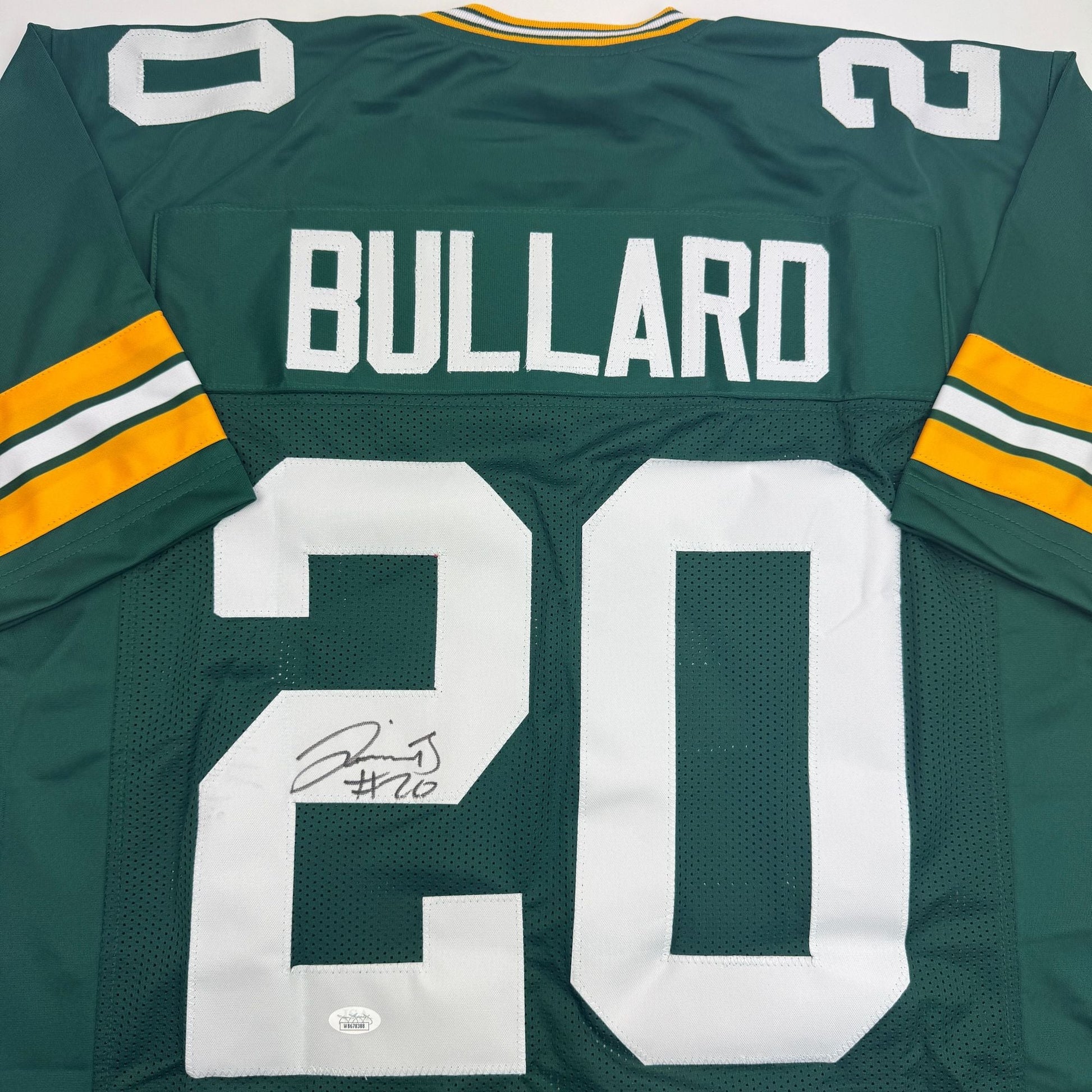Autographed/Signed Jevon Bullard Green Bay Green Football Jersey JSA COA