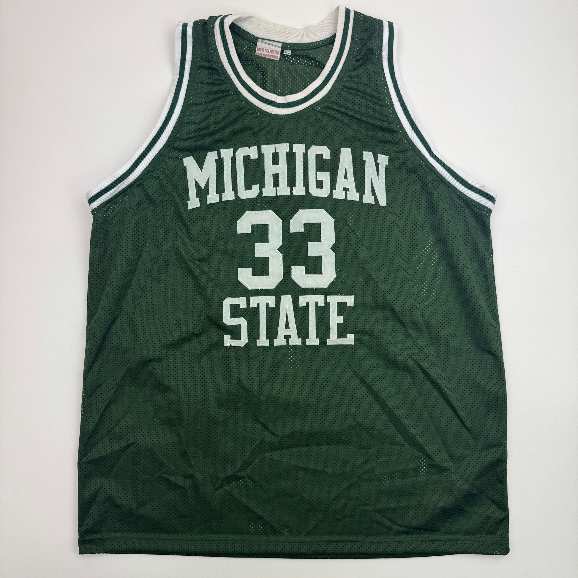Autographed/Signed Earvin Magic Johnson Michigan State Green College Basketball Jersey JSA COA