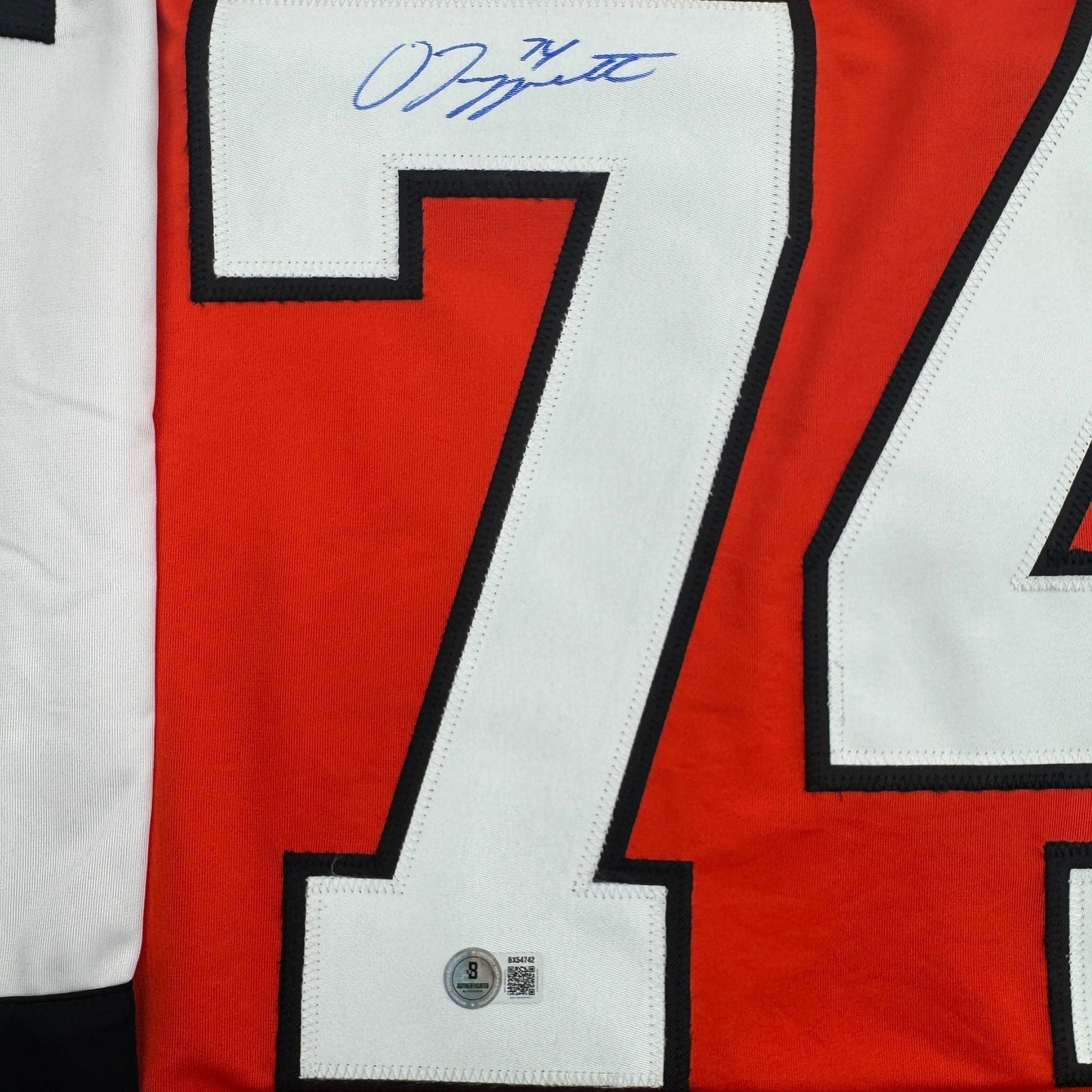 Autographed/Signed Owen Tippett Philadelphia Orange Hockey Jersey Beckett BAS COA