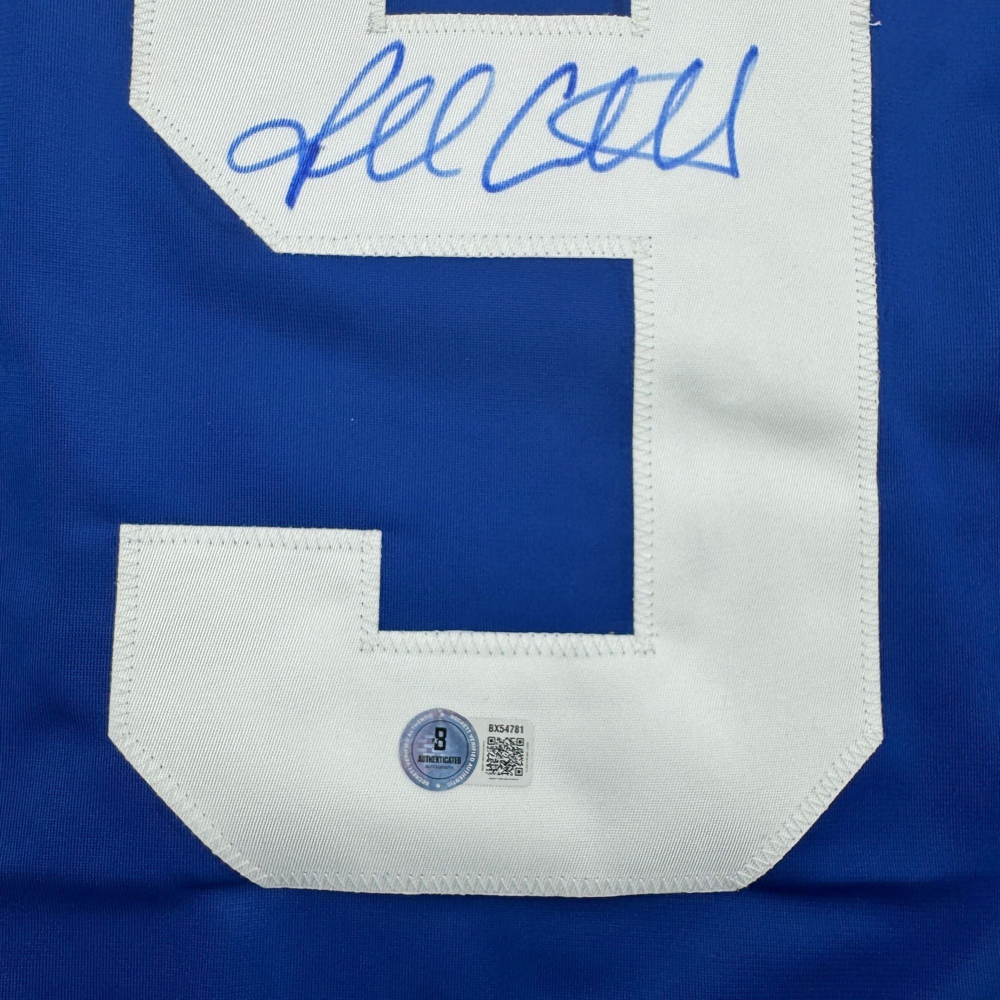 Autographed/Signed Russ Courtnall Toronto Blue Hockey Jersey Beckett BAS COA