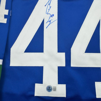 Autographed/Signed Todd Bertuzzi Vancouver Blue Hockey Jersey Beckett BAS COA