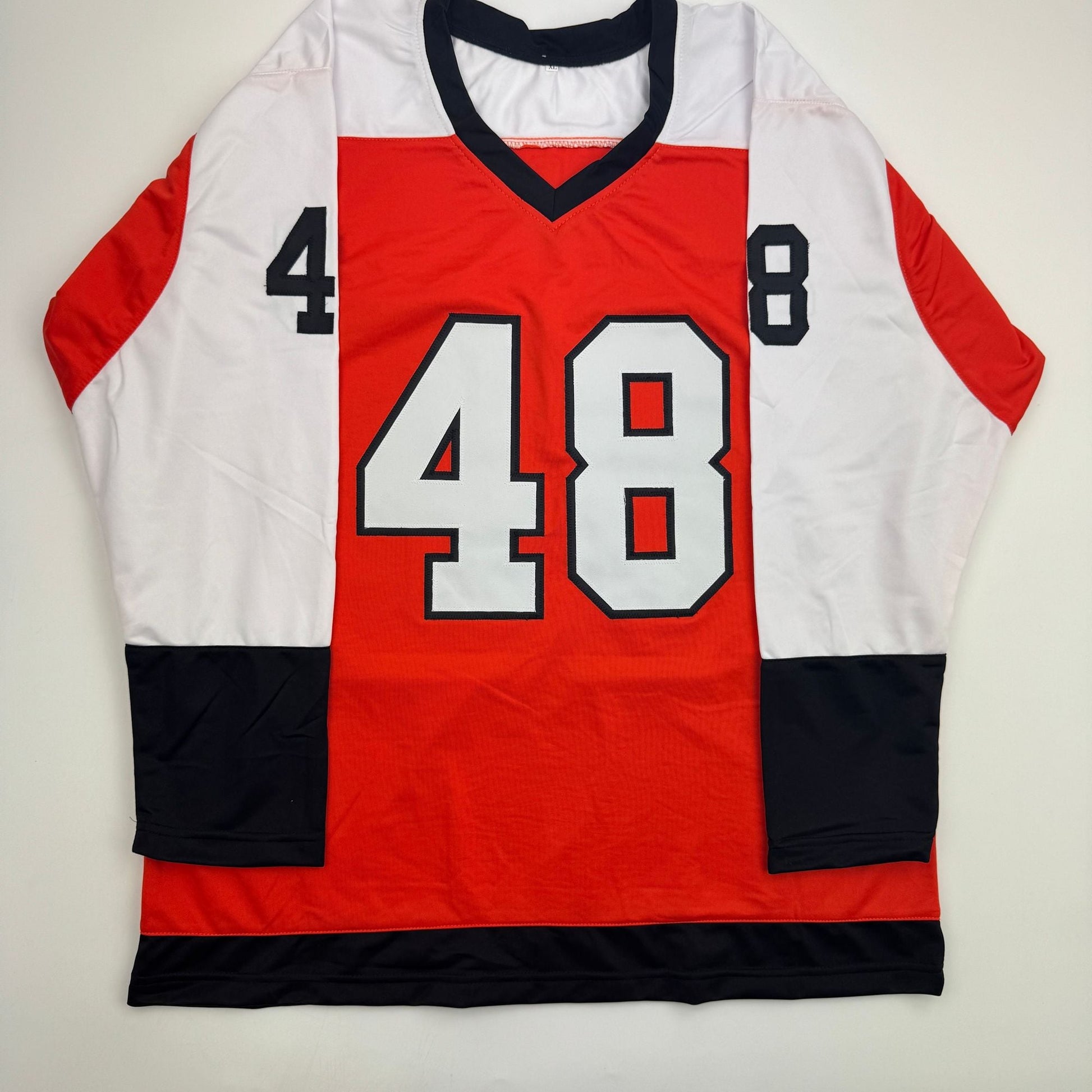 Autographed/Signed Morgan Frost Philadelphia Orange Hockey Jersey Beckett BAS COA