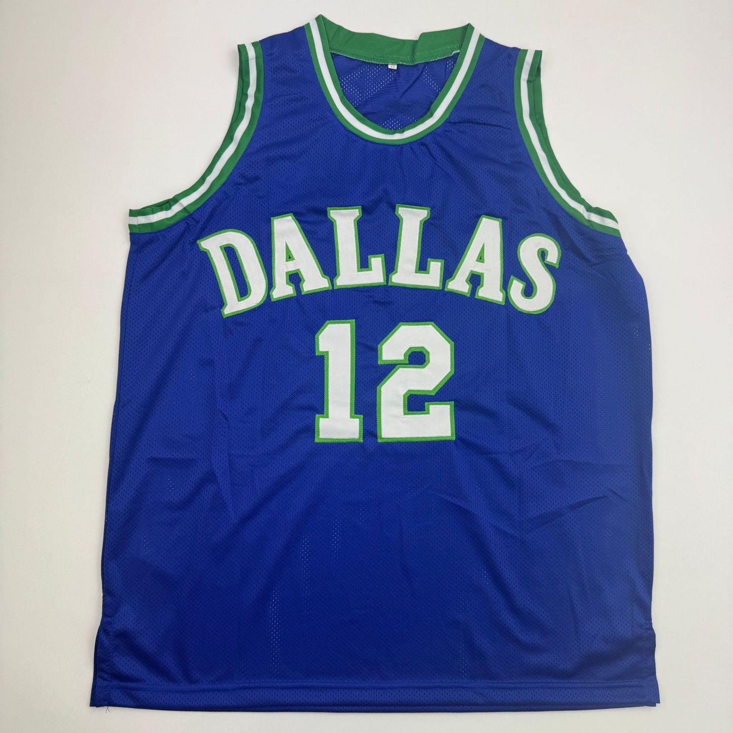 Autographed/Signed Derek Harper Dallas Retro Blue Basketball Jersey Beckett BAS COA