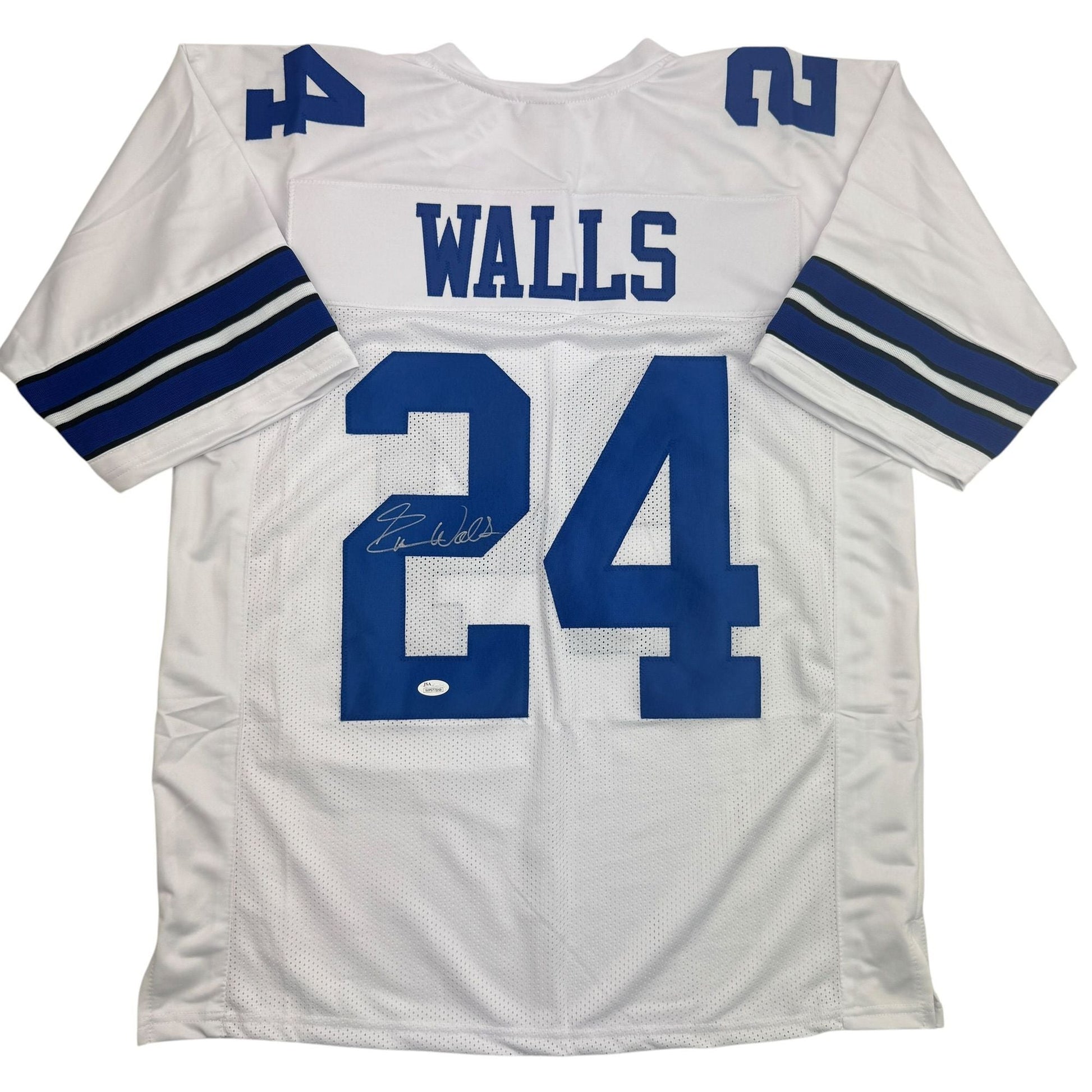 Autographed/Signed Everson Walls Dallas White Football Jersey JSA COA