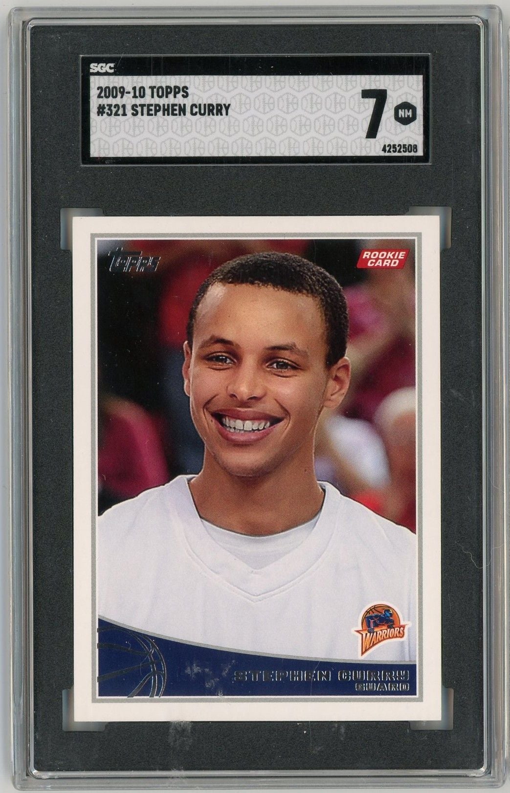 Graded 2009 Topps Stephen Steph Curry #321 Rookie RC Basketball Card SGC 7 Near Mint