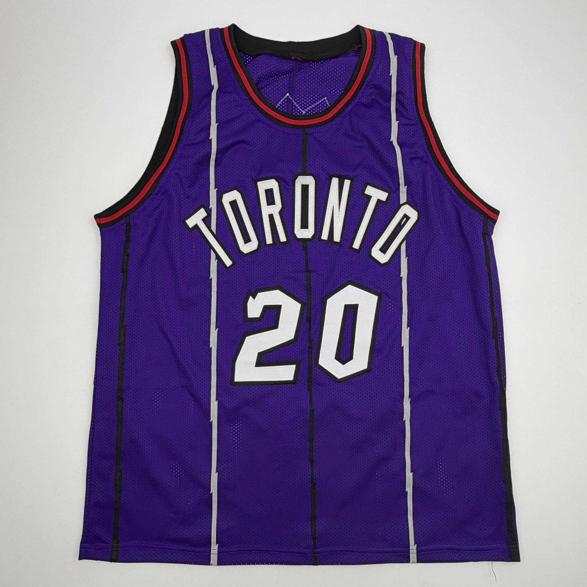 Autographed/Signed Damon Stoudemire Toronto Purple Basketball Jersey Beckett BAS COA
