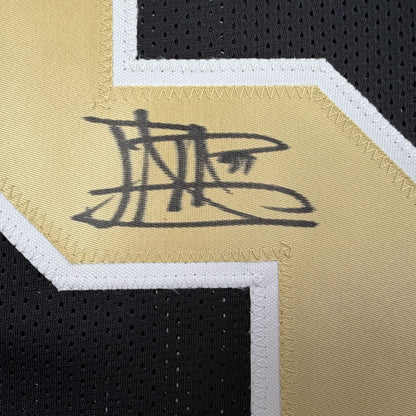 Autographed/Signed Jonathan Vilma New Orleans Black Football Jersey JSA COA