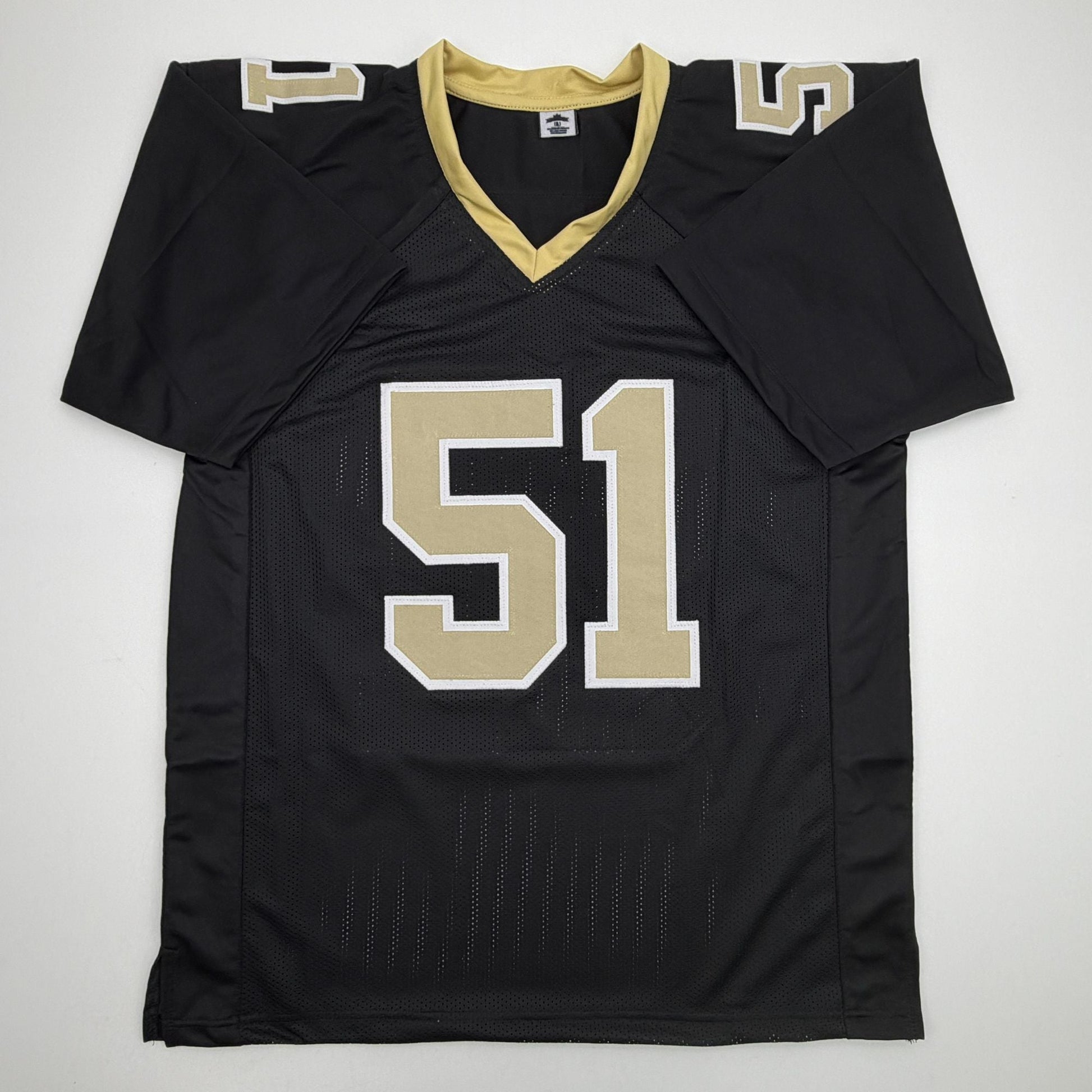 Autographed/Signed Jonathan Vilma New Orleans Black Football Jersey JSA COA