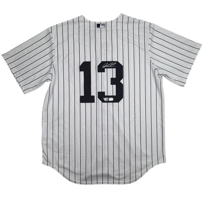 Autographed/Signed Jazz Chisholm Jr. New York Yankees Authentic Pinstripe Baseball Jersey Fanatics & MLB COA