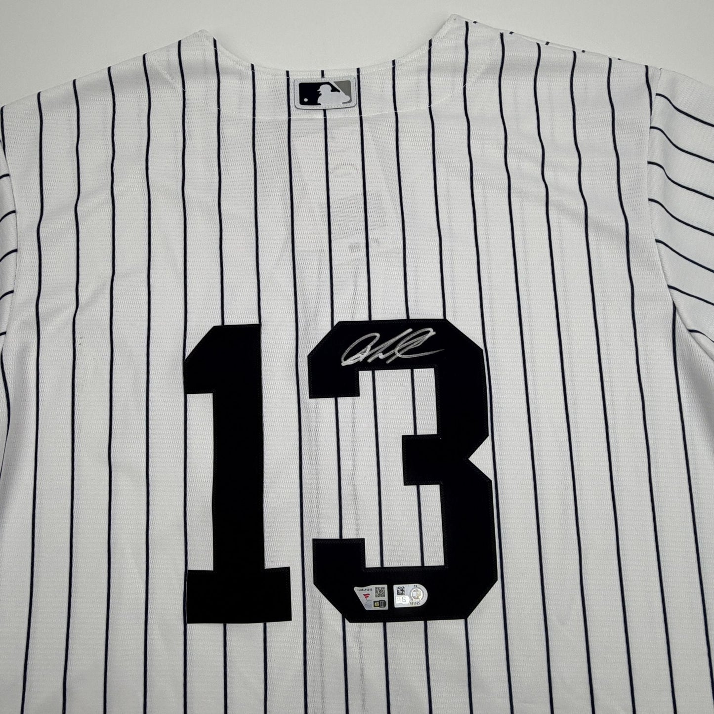 Autographed/Signed Jazz Chisholm Jr. New York Yankees Authentic Pinstripe Baseball Jersey Fanatics & MLB COA