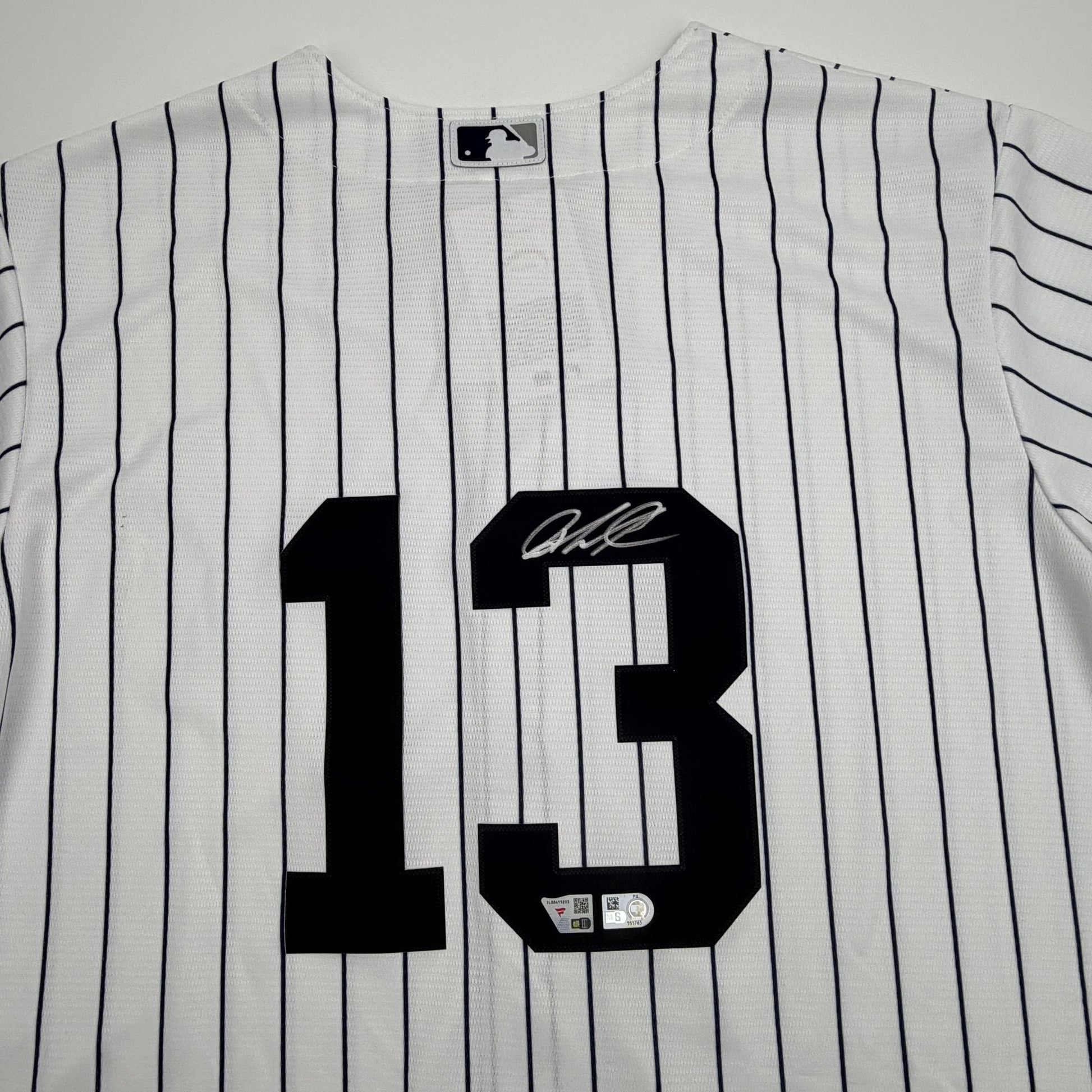 Autographed/Signed Jazz Chisholm Jr. New York Yankees Authentic Pinstripe Baseball Jersey Fanatics & MLB COA
